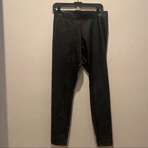 Express Black Faux Leather Leggings Medium M NWT NEW